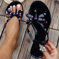 Women's Rivet Flat Sandals – Elegant Summer Beach Slip-On Flat Sandals Axl Black Purple 38
