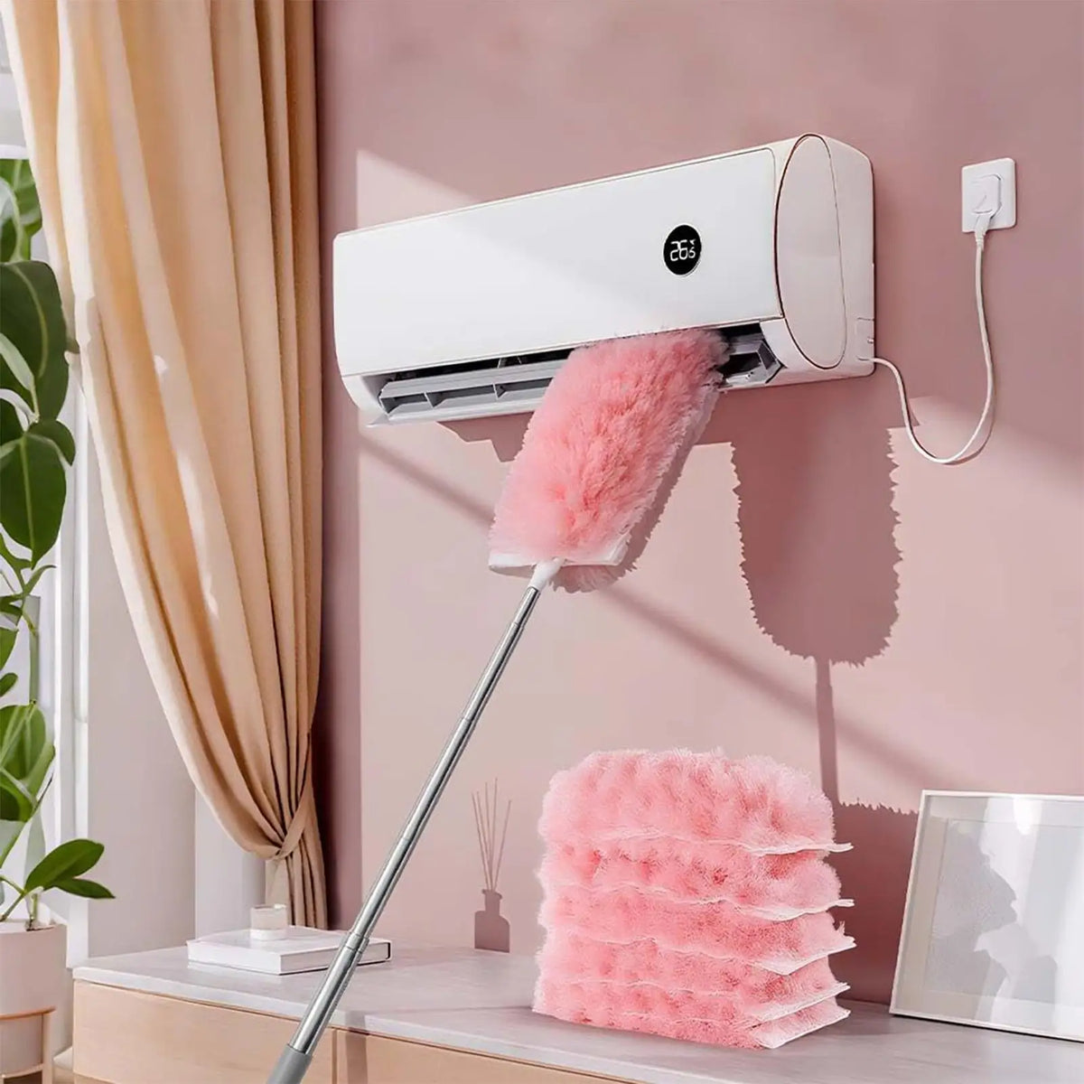 Telescoping Microfiber Duster for Ceilings, Fans & Cobwebs Telescoping Duster Axl