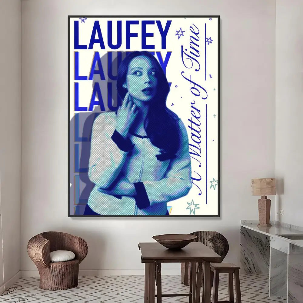 Laufey Poster Waterproof PVC Stickers – Wall Décor & Gift Wall Decor Stickers Axl White11 60X90cmNoframe