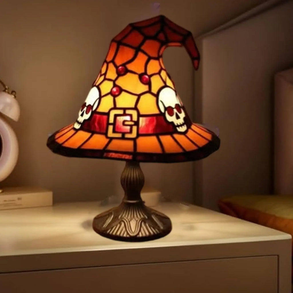 Witch Hat Desk Lamp – Halloween Table Light | Resin Décor Halloween Table Lamp Axl