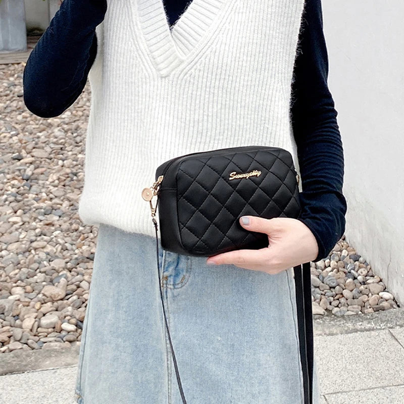 Women's Tassel Crossbody Bag – Quilted PU Leather Shoulder Bag Crossbody Shoulder Bag Axl