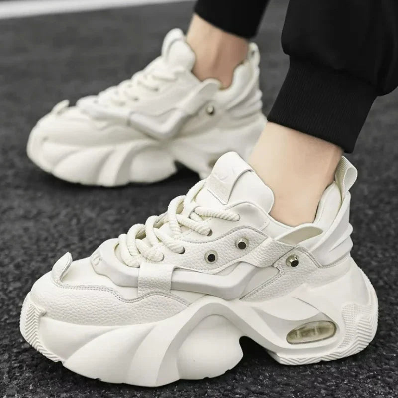 Men's Chunky Sneakers – Lace-Up Height Boost Casual Shoes Chunky Sneakers Axl