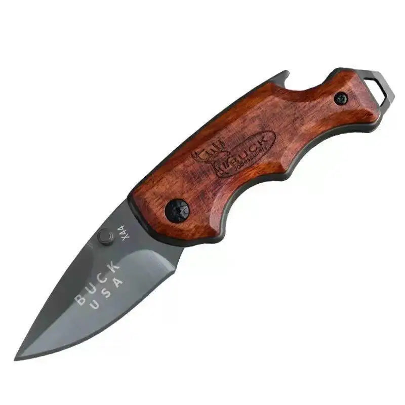 EDC Folding Knife – Stainless Steel Blade & Wood Handle EDC Folding Knife Axl 1pcs knife