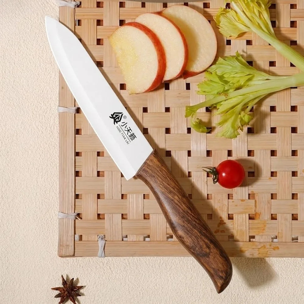 PLYS Ceramic Knife Set with Wooden Handle & Peeler Ceramic Knife Set Axl