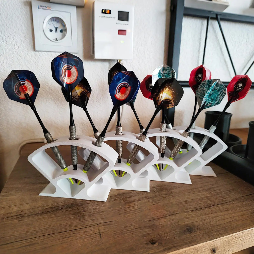 Tabletop Dart Organizer Stand – Vertical 3-Dart Display Rack Dart Storage Stand Axl