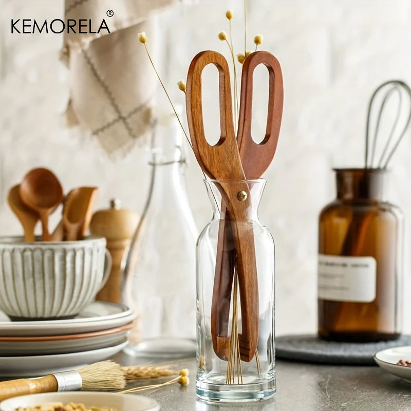 Wooden Scissor Kitchen Tongs – Non-Slip Salad & Grill Tongs Kitchen Tongs Axl