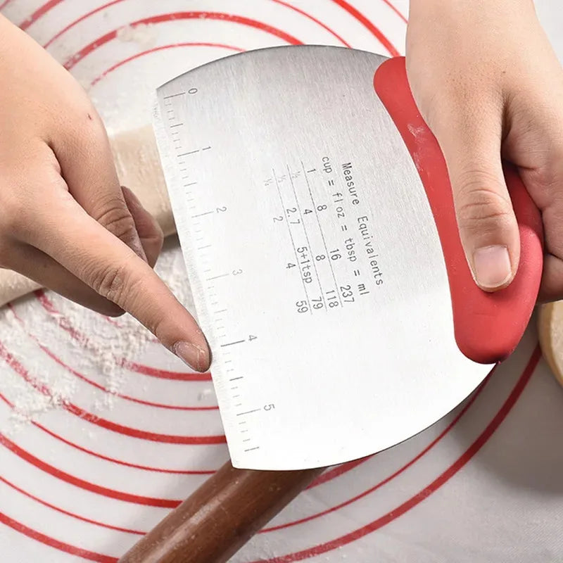 Stainless Steel Dough Cutter & Pastry Scraper with Scale Pastry Scraper Axl