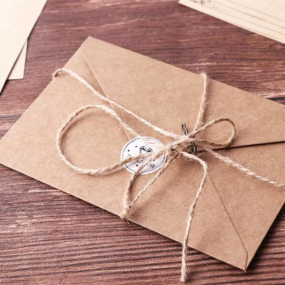 Vintage Kraft Paper Envelope Set | European Letter Writing Kit Stationery Writing Set Axl