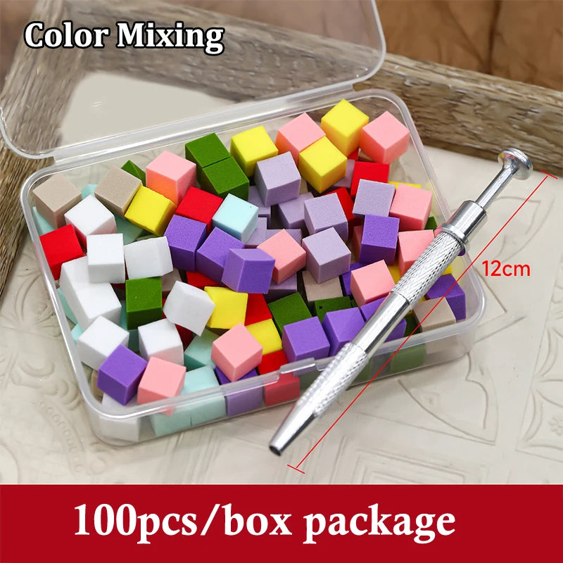 Nail Art Sponge Set 50/100 Pcs – Ombre Gradient Manicure Kit Nail Art Sponge Set Axl A12