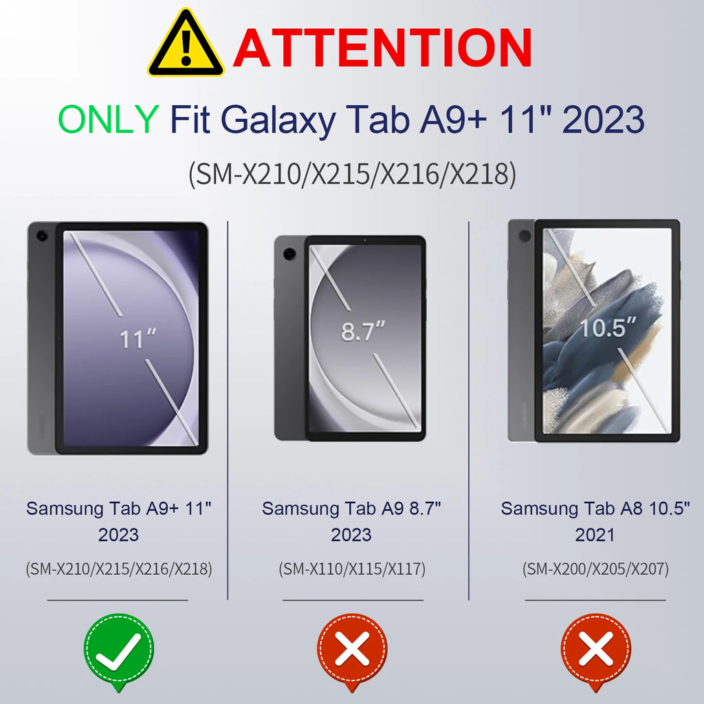 Samsung Galaxy Tab A9 Plus 11" 2023 Case – Tri-Fold Stand Cover Tablet Case Axl