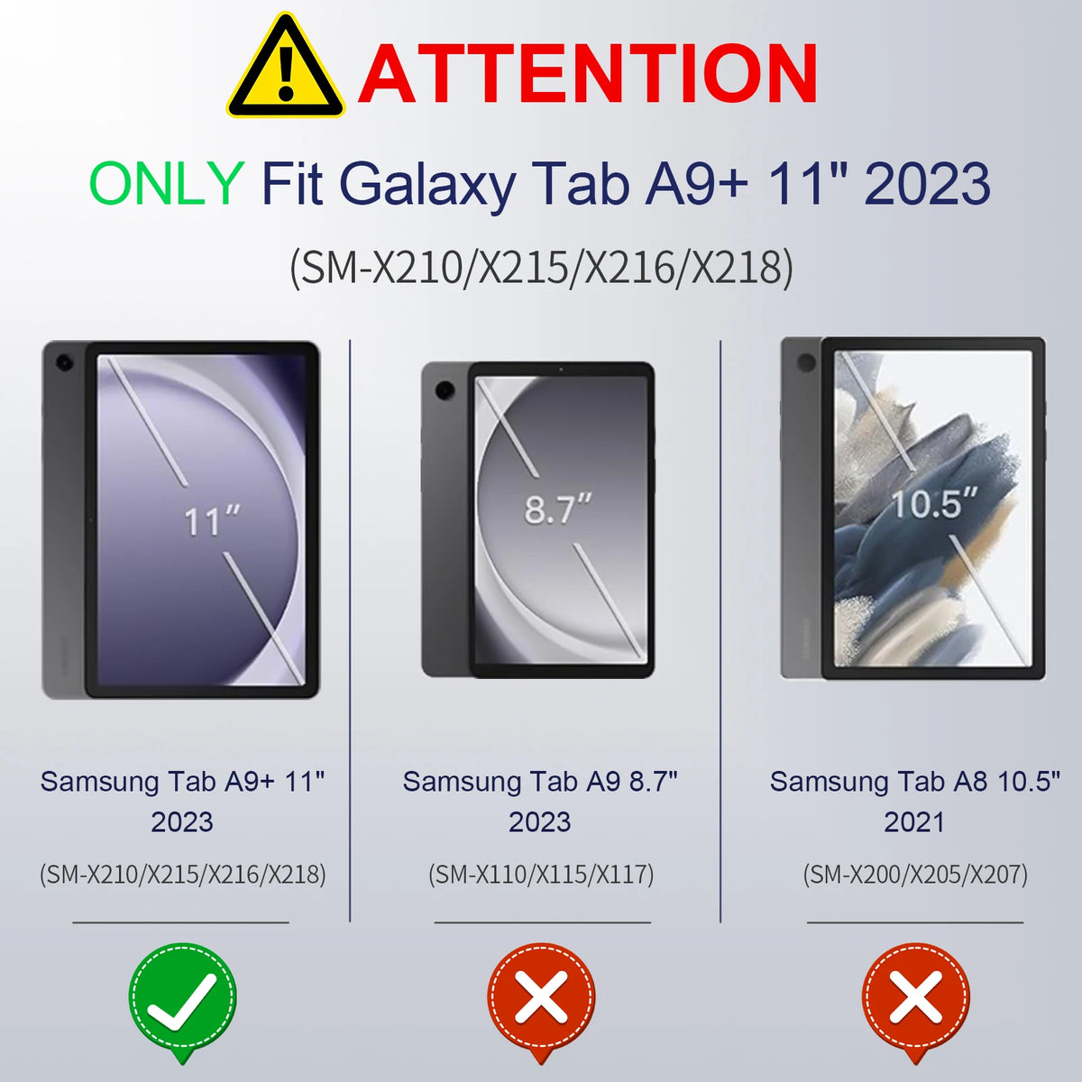 Samsung Galaxy Tab A9 Plus 11" 2023 Case – Tri-Fold Stand Cover Tablet Case Axl