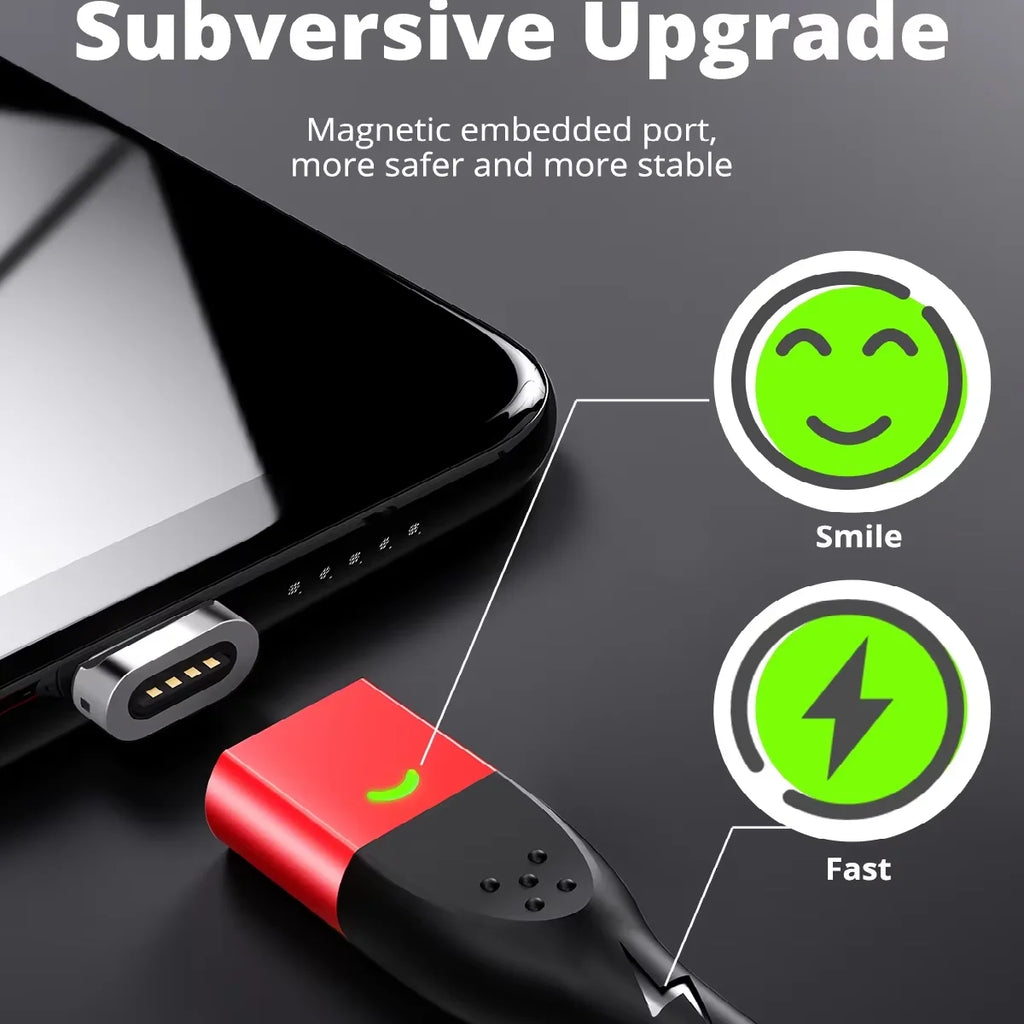 GUUGEI Magnetic USB-C & Micro USB Charging Cable for Android Magnetic Charging Cable Axl