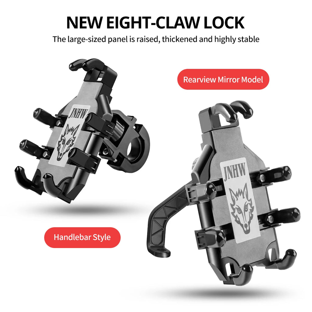 Octopus Motorcycle Bicycle Handlebar Phone Holder – 360° Rotating Handlebar Phone Mount Axl