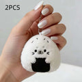 Cute Plush Seal Keychain – Sushi Rice Ball Bag Charm Gift Plush Keychain Axl 2pcs