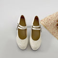 Women's Mary Jane High Heel Pumps – Buckle Strap Pointed Toe Mary Jane Pumps Axl Beige 35