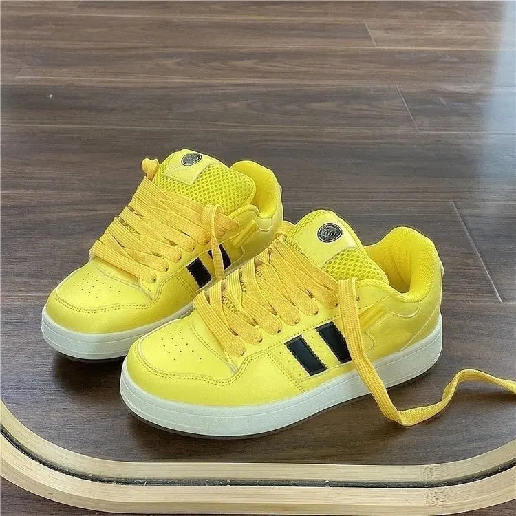 Women's Lightweight Thick-Sole Sneakers – Breathable Casual Shoes Women's Sneakers Axl YELLOW 37