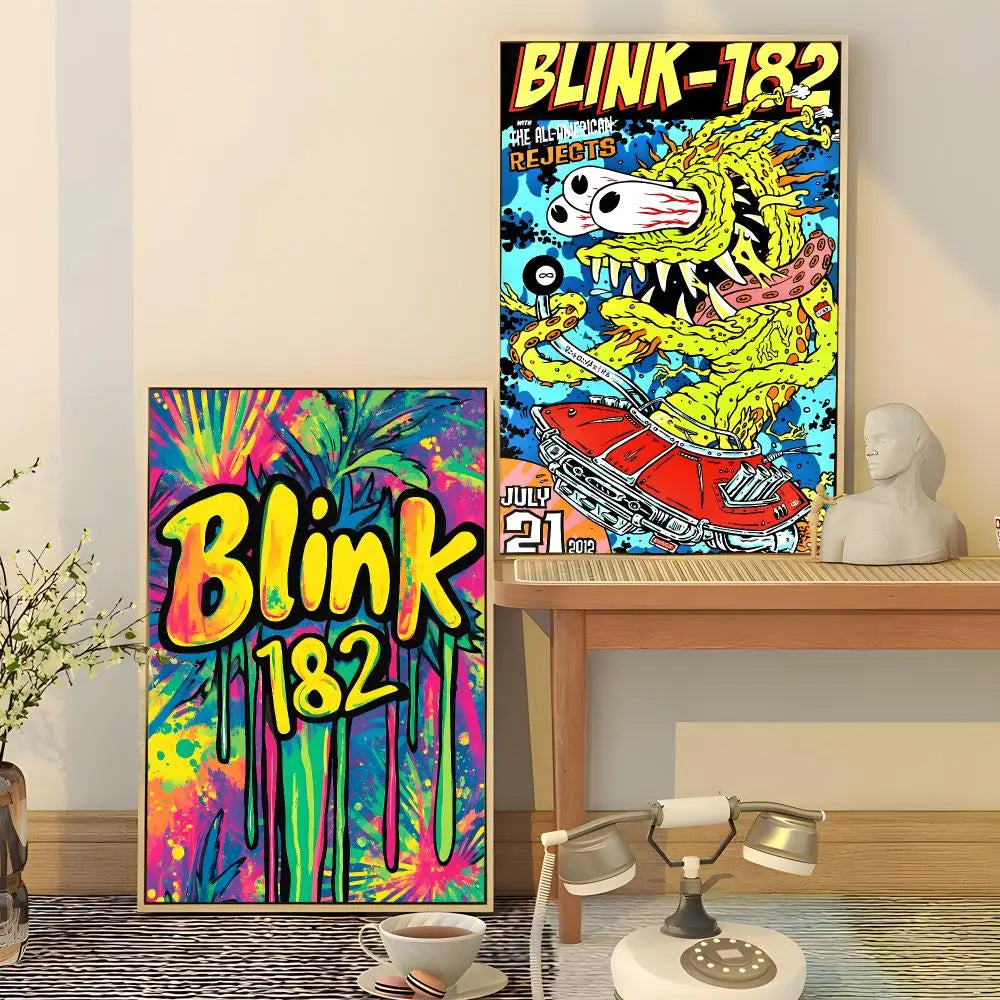 Blink-182 HD Waterproof PVC Poster Stickers – Wall Decor Wall Poster Sticker Axl