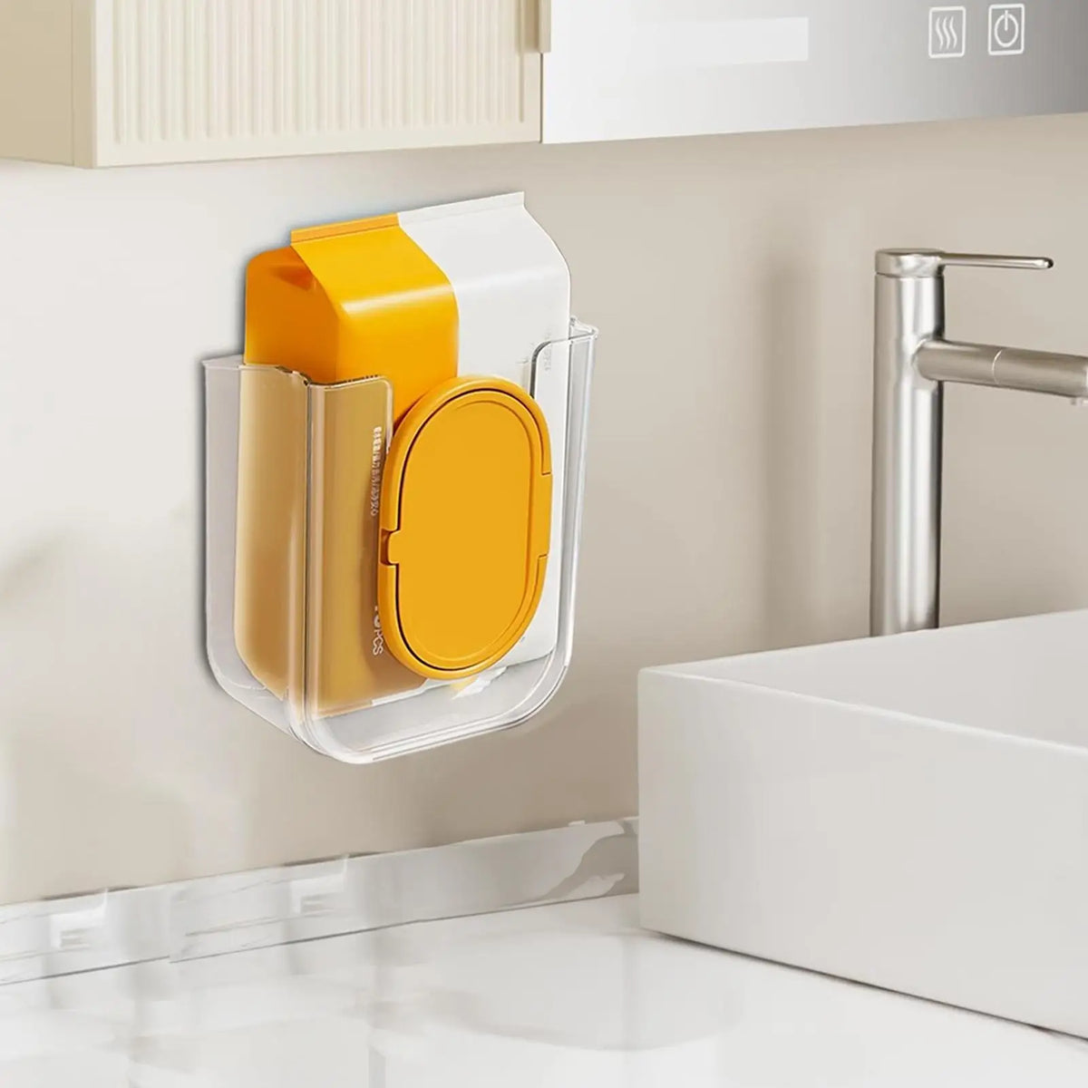 Wall-Mounted Tissue & Wet Wipe Dispenser – No-Drill Tissue Dispenser Axl