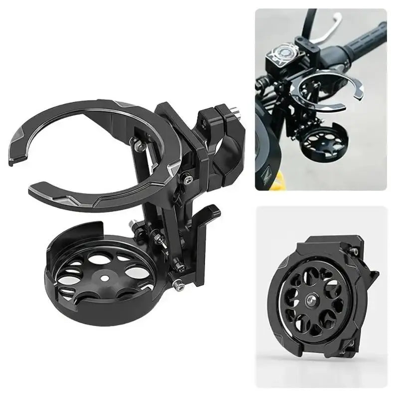 Foldable Motorcycle Handlebar Cup Holder – Metal & ABS Motorcycle Cup Holder Axl