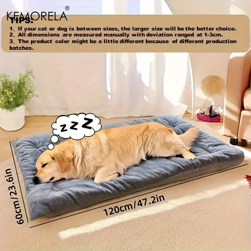 KEMORELA Extra Large Plush Dog Bed – Soft Pet Sofa Crate Mat Plush Dog Bed Axl