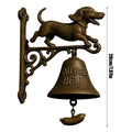 Witch Dachshund Outdoor Dinner Bell | Retro Farmhouse Door Chime Decorative Door Bell Axl Dachshund