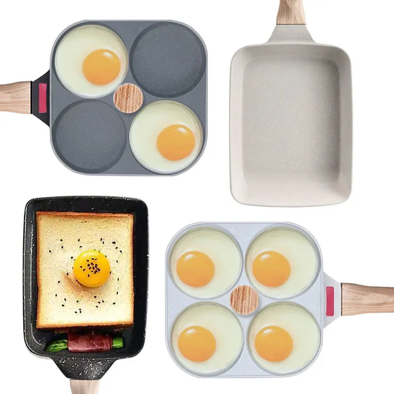 Nonstick 4-Cup Tamagoyaki Egg Pan – Gas & Induction Nonstick Egg Pan Axl