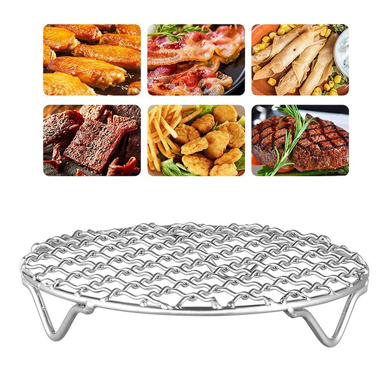 Stackable Round Air Fryer Rack | Stainless Steel Grilling Grid Air Fryer Rack Axl