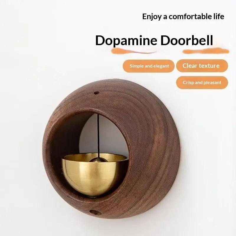Black Walnut Wood Magnetic Doorbell – Entry Chime Decor Decorative Doorbell Axl