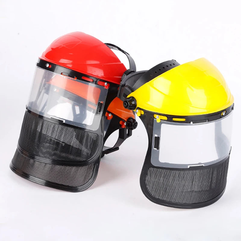 Safety Helmet Full Face Mesh Mask – Grass Trimmer & Forestry Safety Helmet & Mask Axl