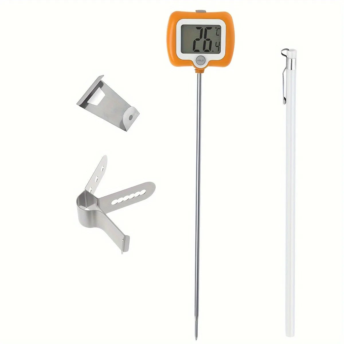KT THERMO Digital Candy Thermometer – Kitchen & BBQ Cooking Kitchen Thermometer Axl Vibrant Orange
