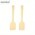 KEMORELA 2-Piece Natural Wooden Spatula Set – Nonstick Safe Wooden Spatula Set Axl YS-8841-2PCS-Wood