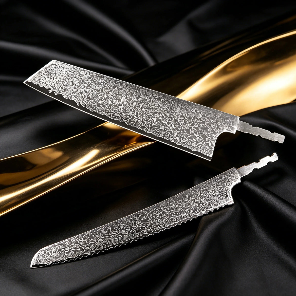 Hand-Forged Damascus Steel Unfinished Cleaver Blade Blank Knife Making Blank Axl