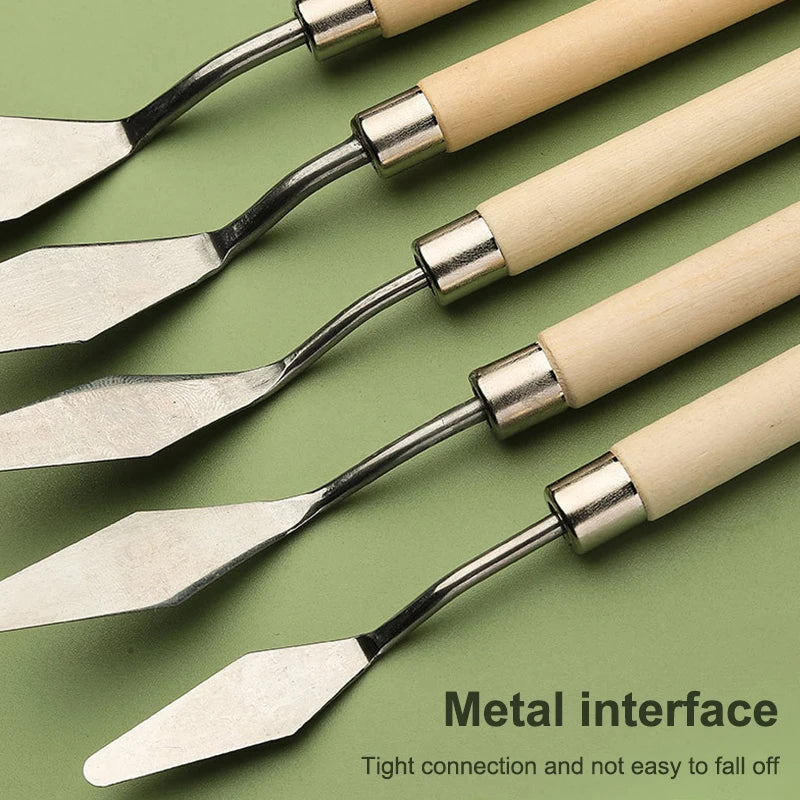 Stainless Steel Palette Knife Set – Oil Painting Spatula Tools Palette Knife Set Axl