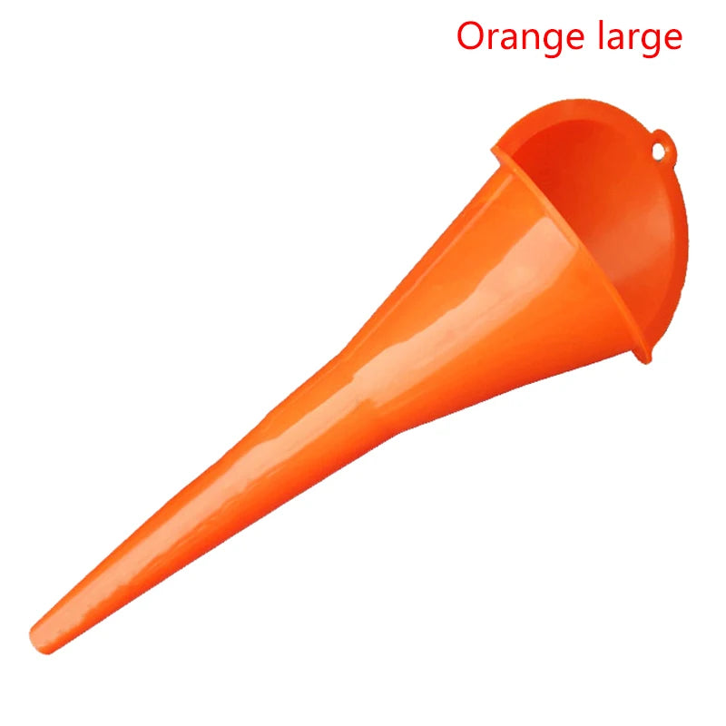 Long Stem Anti-Splash Fuel Funnel for Cars & Motorcycles Automotive Fuel Funnel Axl Orange large