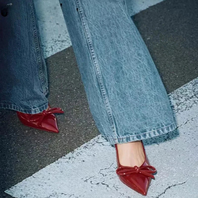 Women's Butterfly-Knot High Heel Pumps – Elegant Party Shoe High Heel Pumps Axl