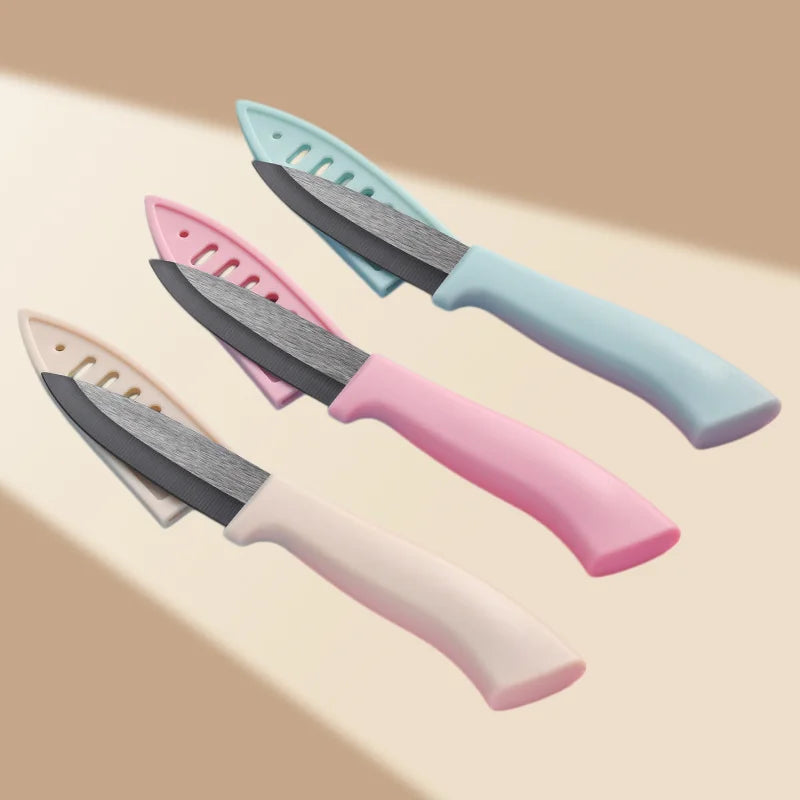 4-Inch Ceramic Paring Knife – Rust-Free Fruit & Baby Food Knife Ceramic Paring Knife Axl 3-Pcs Set