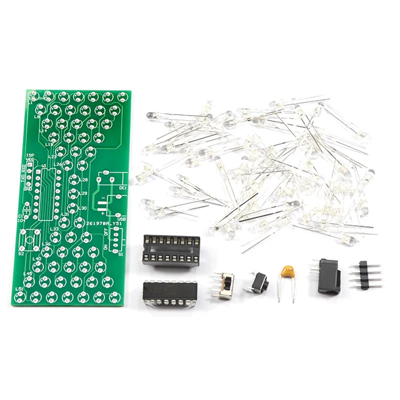 LED Electronic Hourglass DIY Soldering Kit – 57 LEDs, 5V DIY Electronics Kit Axl