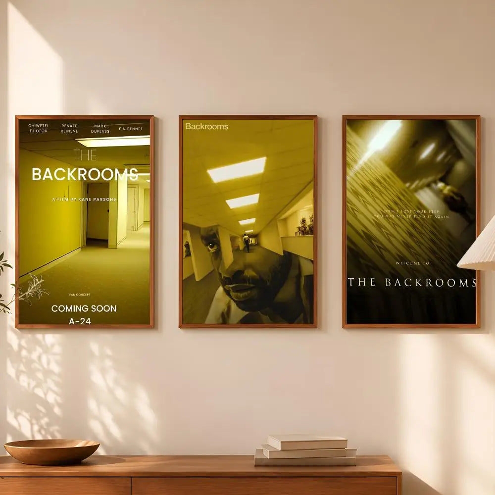 Backrooms Poster Self-Stick HD Waterproof Wall Art Decor Wall Art Poster Axl