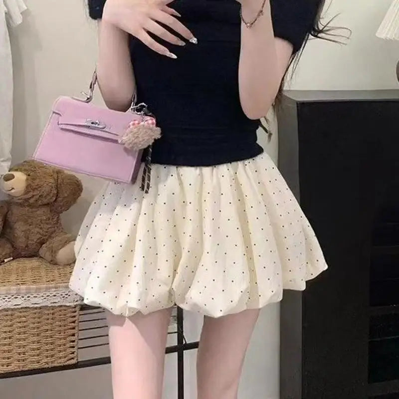 High Waist Cloud Bubble Puffy Mini Skirt – Elegant A-Line Puffy Mini Skirt Axl