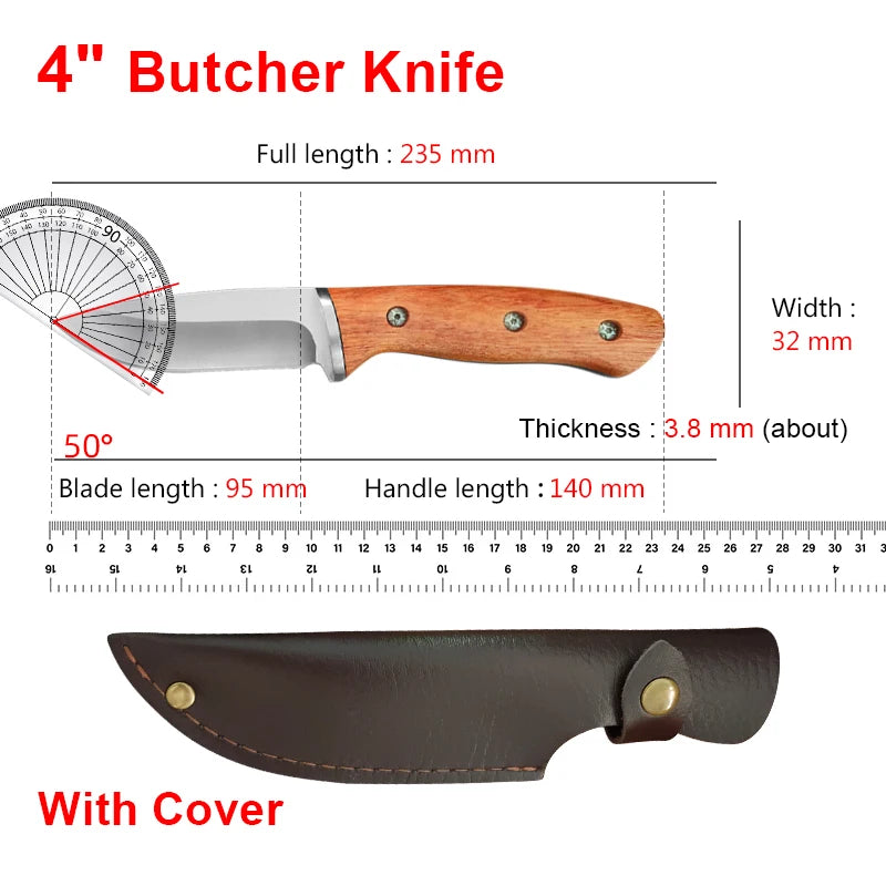 InLeung Hand Forged Boning Knife – 9.5" Stainless Steel Chef Blade Boning Knife Axl Knife with Cover