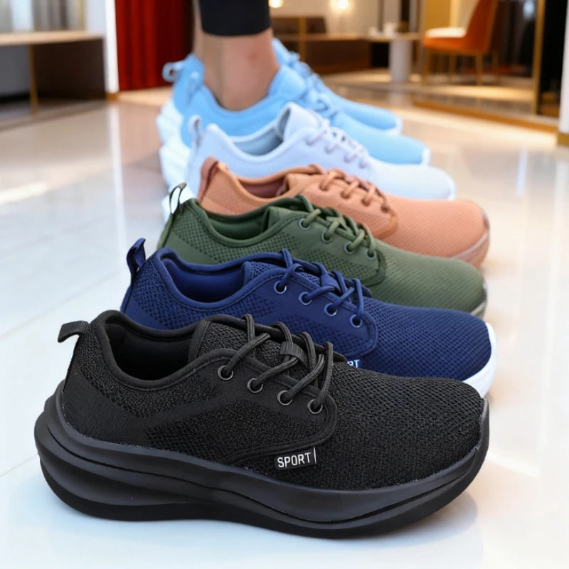 Women's Breathable Mesh Wide Toe Fitness Sneakers | ZULIWAGN Women's Sneakers Axl