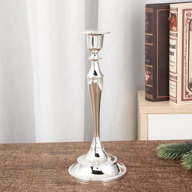 Modern Elegant Candlestick Holder – Vintage Luxury Home Decor Candlestick Holder Axl Sliver-1 Head
