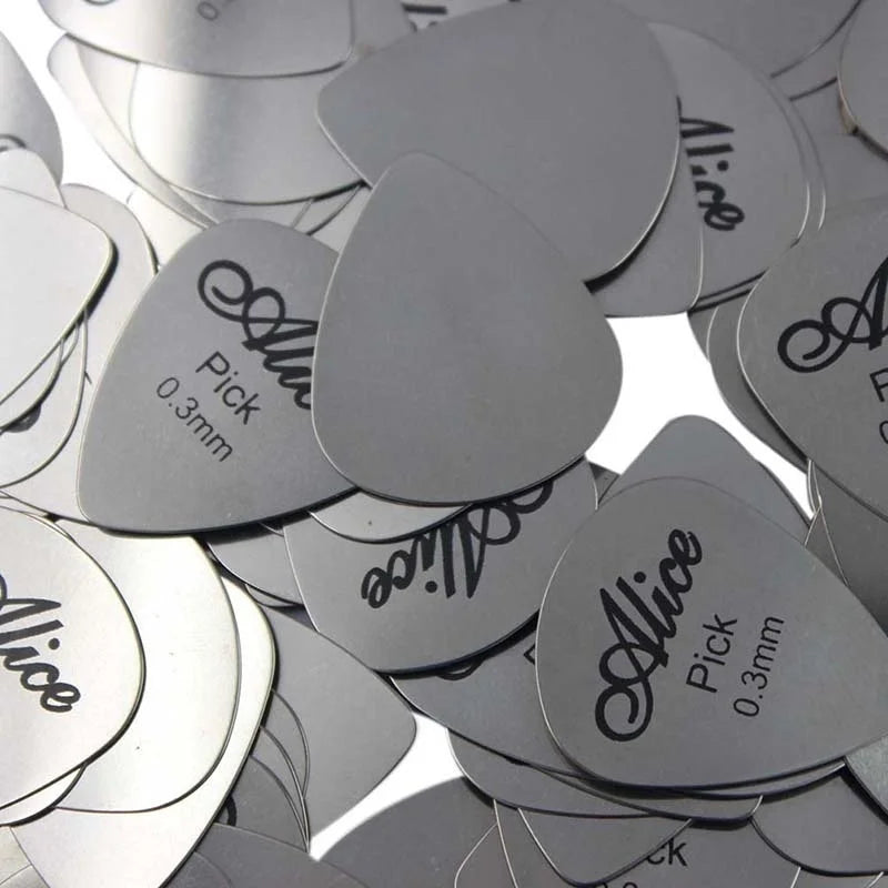 Stainless Steel Guitar Picks – 5/10 Pack Silver Plectrums Guitar Picks Axl 10PCS
