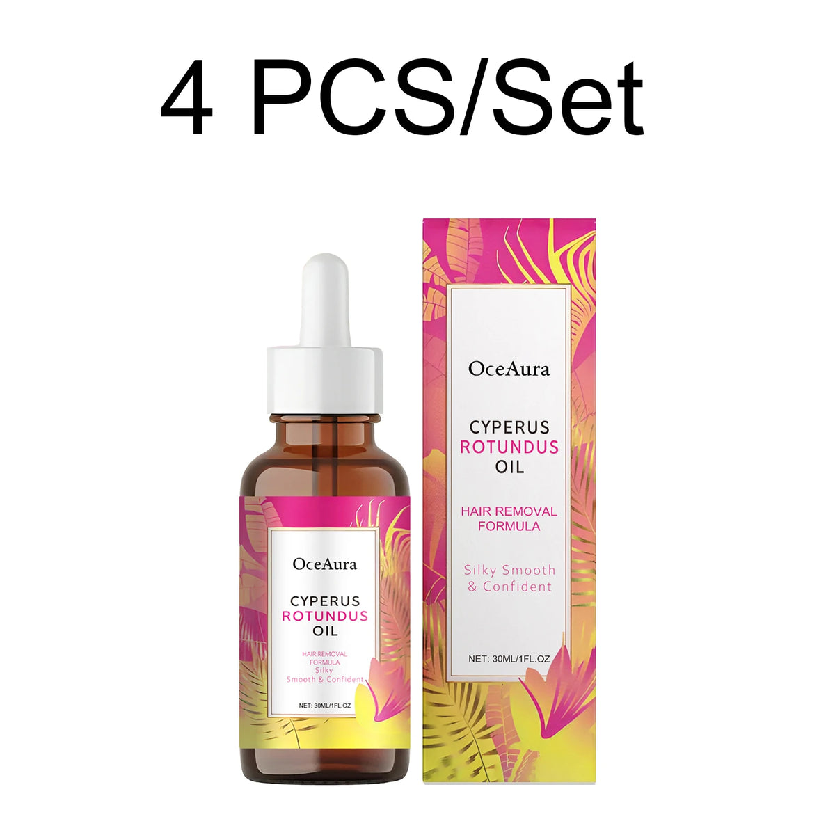 Cyperus Oil Natural Hair Inhibitor – Post-Shave Body Oil Hair Inhibitor Oil Axl 4 PCS