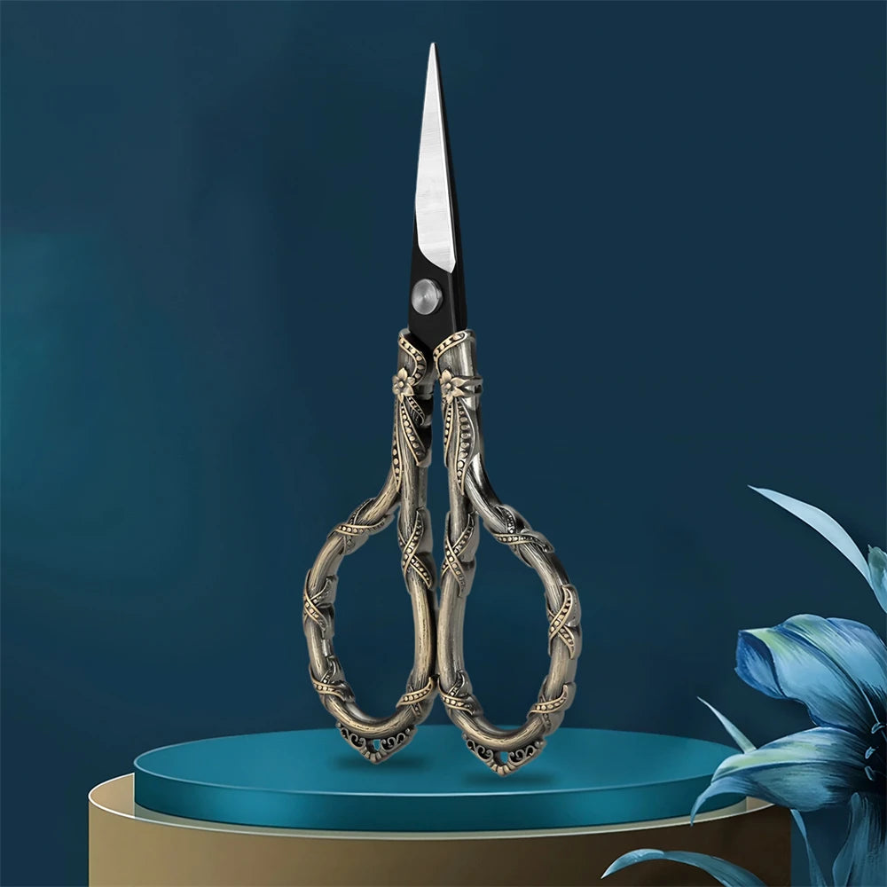 Vintage Mini Embroidery Scissors – Steel Thread & Fabric Cutter Embroidery Scissors Axl Scissors-Bronze