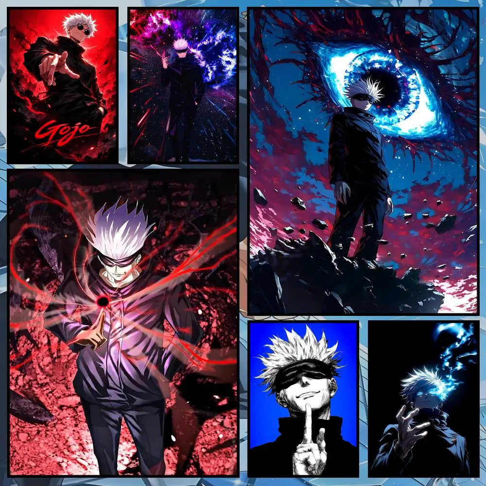 Gojo Satoru Anime Poster – Self-Adhesive Waterproof Wall Art Anime Wall Poster Axl