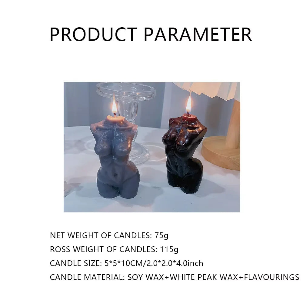 Female Body Sculpture Soy Wax Scented Candle | Artistic Home Decor Sculpture Candle Axl