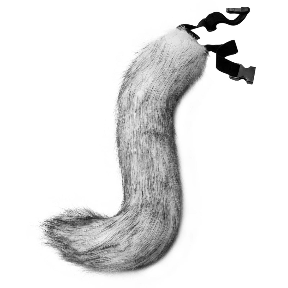 Cat & Fox Plush Tail – Anime Cosplay Halloween Costume Prop Cosplay Tail Prop Axl gray