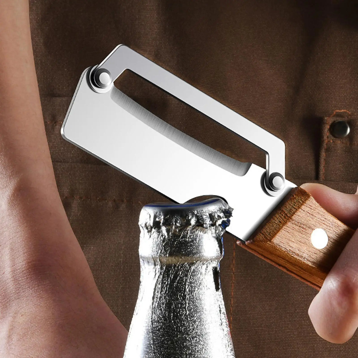 2-in-1 Vegetable Peeler & Bottle Opener | Ergonomic Wood Handle Vegetable Peeler Axl