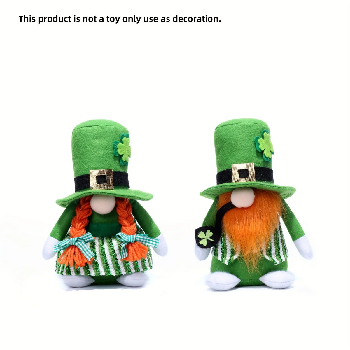St. Patrick's Day Faceless Doll Ornament – Green Top Hat Holiday Ornament Axl Gift Hat Style-2pcs